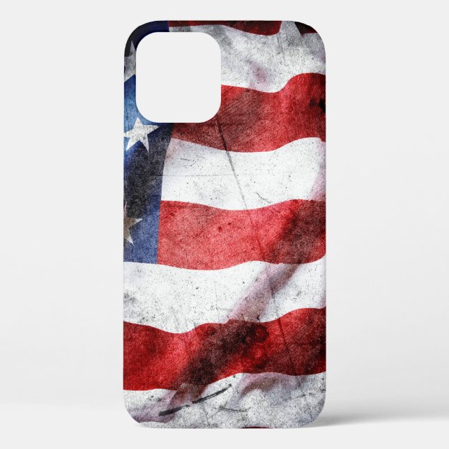 Coques Case-Mate iPhone Drapeau américain Grunge (Verso)