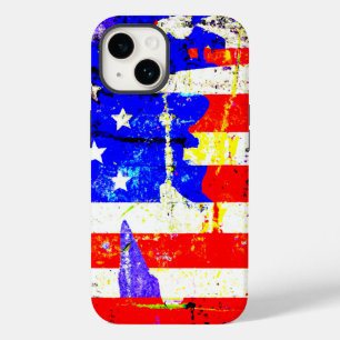 Coque Case-Mate iPhone Drapeau américain Grunge