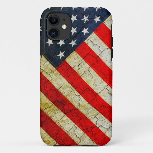 Coques Case-Mate iPhone Drapeau américain Grunge (Dos)