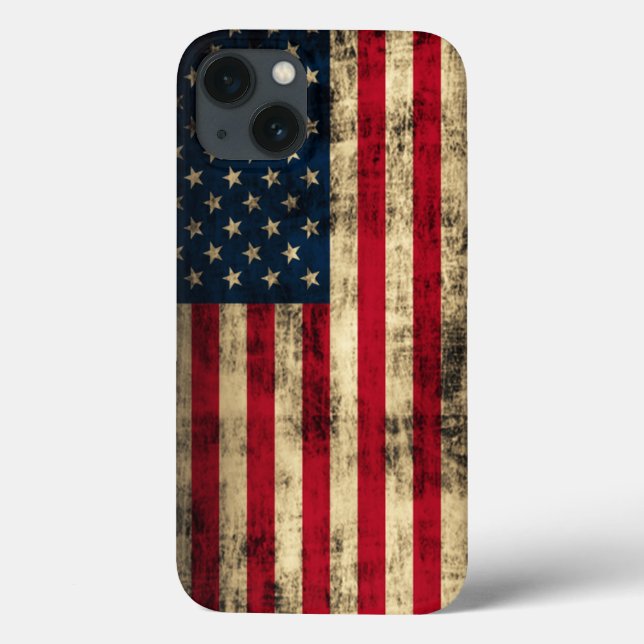 Coques Case-Mate iPhone Drapeau américain Grunge (Verso)