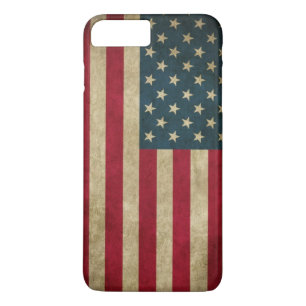 Coque iPhone 7 Plus Drapeau américain grunge vintage