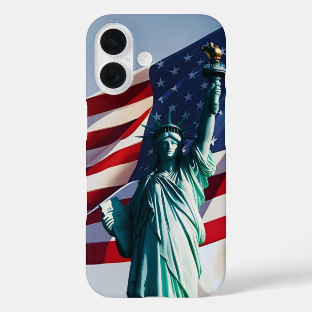 Coques Case-Mate iPhone Drapeau américain Lady Liberty (Verso)