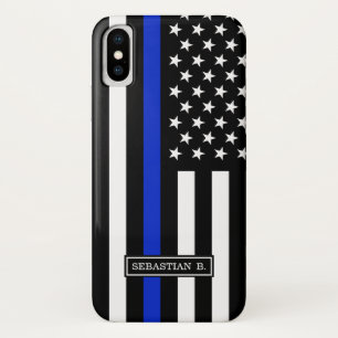 Coque Case-Mate iPhone Drapeau américain mince de Blue Line