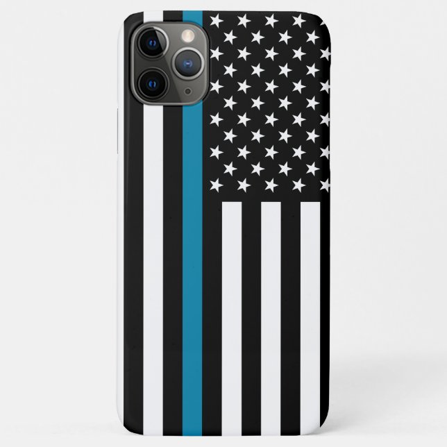 Coques Case-Mate iPhone Drapeau américain mince de Blue Line (Dos)