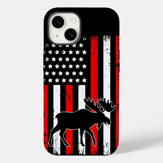 Coques Case-Mate iPhone Drapeau américain Moose (Verso)