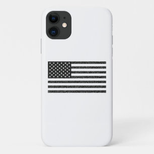 Case-Mate iPhone Case Drapeau américain noir et blanc Vintage rétro