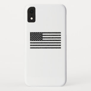 Case-Mate iPhone Case Drapeau américain noir et blanc Vintage rétro