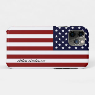 Case-Mate iPhone Case Drapeau américain Nom personnel ou monogramme