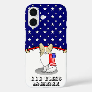 Coque Pour iPhone 16 Drapeau américain patriotique USA Papillon (citron