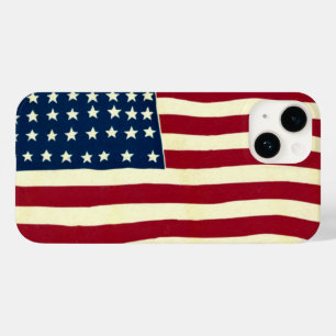 Coque Case-Mate iPhone Drapeau américain patriotique vintage, Quatre juil