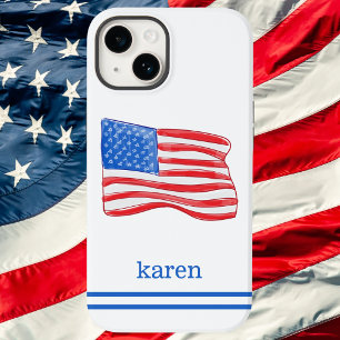Coque Case-Mate iPhone Drapeau Américain Personnalisé