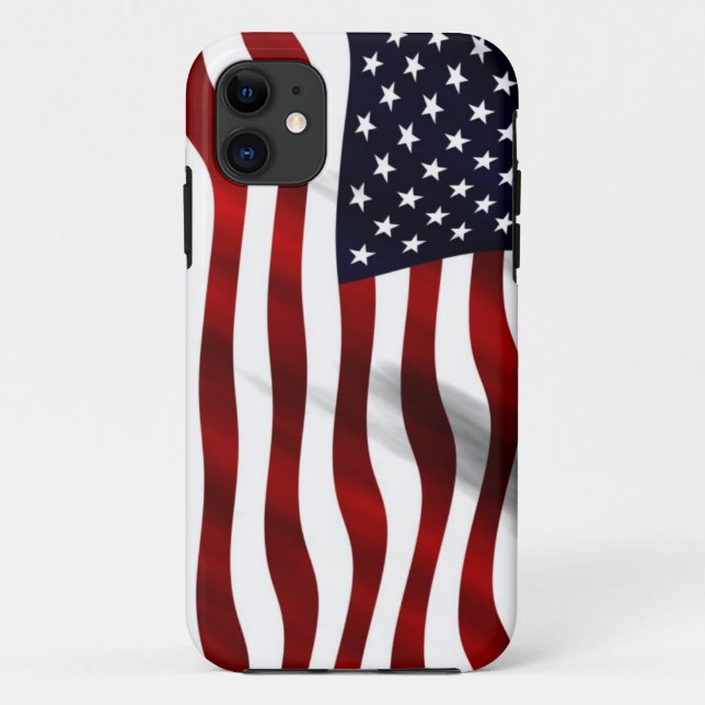 Coques Case-Mate iPhone Drapeau américain qui flotte (Dos)