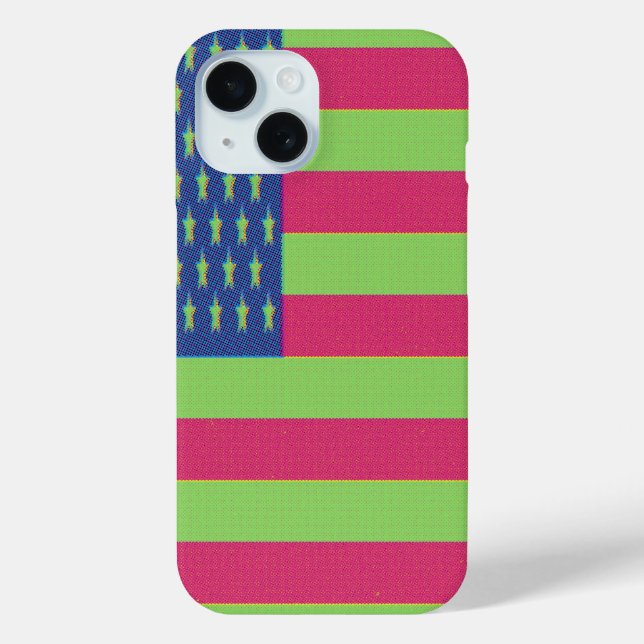 Coques Case-Mate iPhone Drapeau américain rétro  (Verso)
