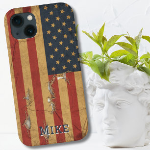 Case-Mate iPhone Case Drapeau américain rétro vintage, États-Unis, Patri