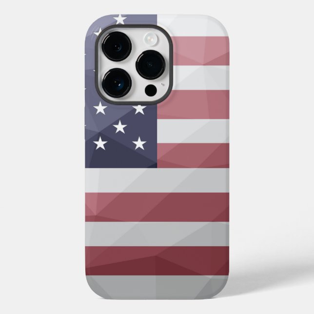 Coques Case-Mate iPhone Drapeau américain Rouge Blanc Bleu Amérique Mesh g (Verso)