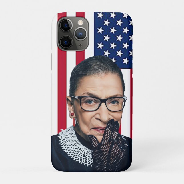 Coques Case-Mate iPhone Drapeau américain Ruth Bader Ginsburg (Dos)