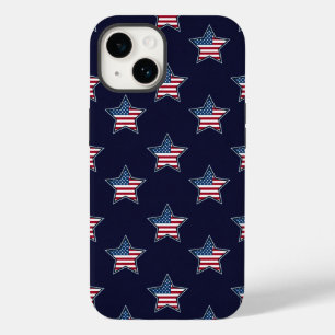 Coque Case-Mate iPhone Drapeau américain Star Bleu Étoiles et rayures