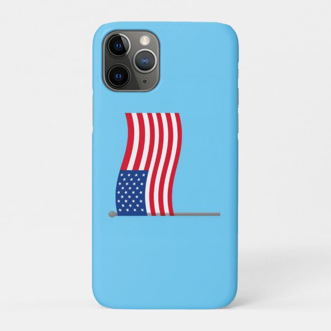 Coques Case-Mate iPhone Drapeau Américain sur Fond Bleu (Dos)