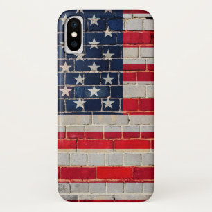 Case-Mate iPhone Case Drapeau américain sur un mur de briques