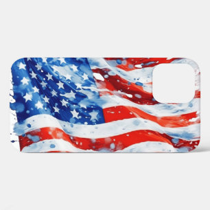 Case-Mate iPhone Case Drapeau américain USA Aquarelle 4 juillet