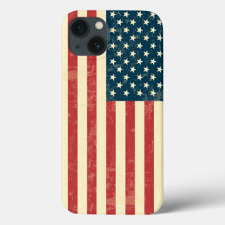 iPhone 13 Case Drapeau américain vieilli