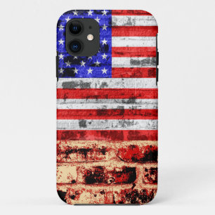 Coque iPhone 11 Drapeau américain Vintage 01