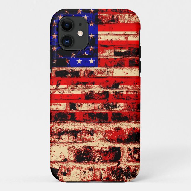 Coques Case-Mate iPhone Drapeau américain Vintage 02 (Dos)