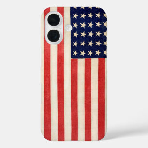 Coque Pour iPhone 16 Drapeau américain vintage 36 Étoiles