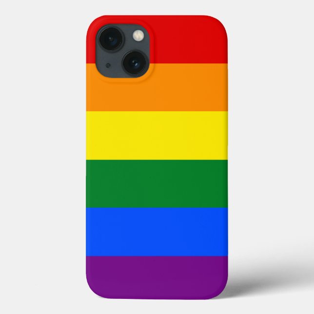 Coques Case-Mate iPhone Drapeau arc-en-ciel LGBT (Verso)