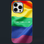 Coque iPhone 16 Pro Max Drapeau arc-en-ciel LGBT Pride Nom personnalisé<br><div class="desc">LGBT Pride Rainbow Flag Nom personnalisé iPhone 16 Pro Max Coque. Ce design moderne présente les couleurs arc-en-ciel du drapeau LGBT Pride avec votre nom au centre.</div>