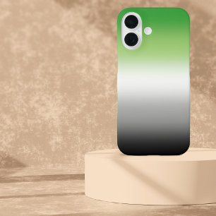 Coque Pour iPhone 16 Drapeau Aromantique Gradient - Fierté Aromantique 