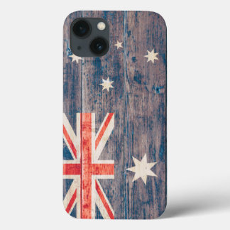 Coques Pour iPhone Drapeau australien sur bois