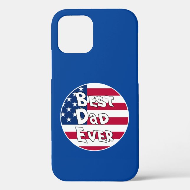 Coques Case-Mate iPhone Drapeau Best Papa Ever USA (Verso)