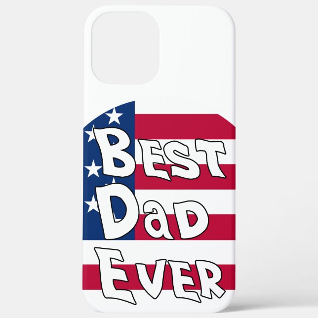 Coques Case-Mate iPhone Drapeau Best Papa Ever USA (Verso)