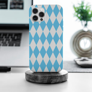 Coque Case-Mate iPhone Drapeau bleu et blanc Bavière Rhombus Motif