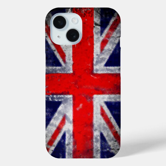 Coques Case-Mate iPhone drapeau bleu et rouge d'Angleterre (Verso)