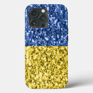 Case-Mate iPhone Case Drapeau bleu jaune Ukraine parties scintillant fau