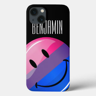Coque Case-Mate iPhone Drapeau brillant heureux de fierté de bisexualit