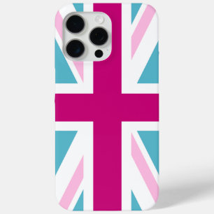 Coque Case-Mate iPhone Drapeau britannique bleu et rose