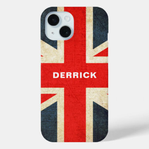 Coque Case-Mate iPhone Drapeau britannique Typographie Gras Nom Personnal