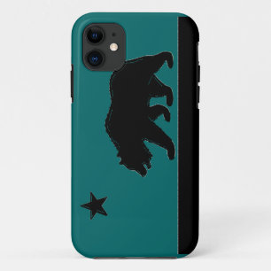 Coques Pour iPhone Drapeau Californie turquoise ours noir iphone 5 co