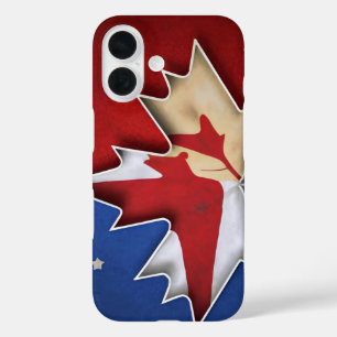 Coque Pour iPhone 16 Drapeau canadien avec Stars Design américain