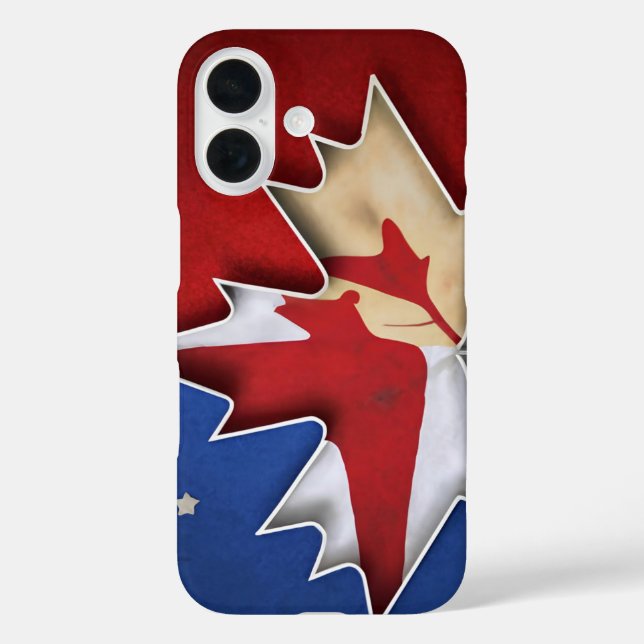 Coques Case-Mate iPhone Drapeau canadien avec Stars Design américain (Verso)