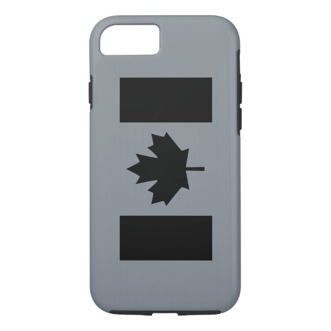 Coques Case-Mate iPhone Drapeau canadien en noir (Dos)