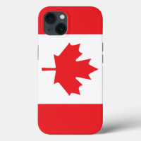 Drapeau canadien en rouge et blanc avec feuille d'