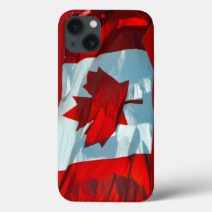 iPhone 13 Case Drapeau canadien Feuille d'érable Image patriotiqu