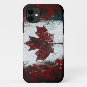 Coques Pour iPhone Drapeau canadien peint