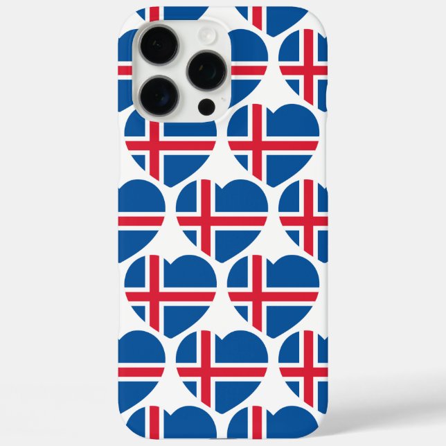 Coques Case-Mate iPhone Drapeau cardiaque islandais (Verso)