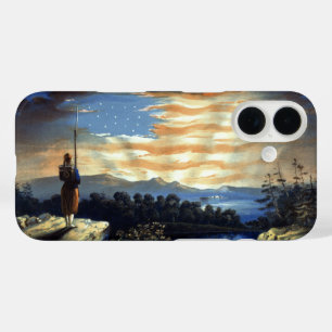 Coque Pour iPhone 16 Drapeau céleste américain dans le ciel, Guerre civ