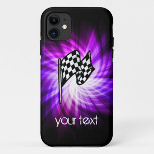 Coque Case-Mate iPhone Drapeau checkered; purple